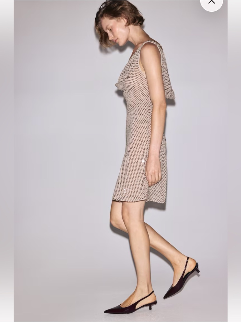 The nude beaded siren dress - NWT, size L